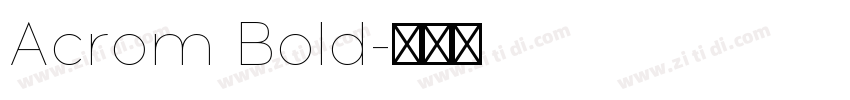 Acrom Bold字体转换